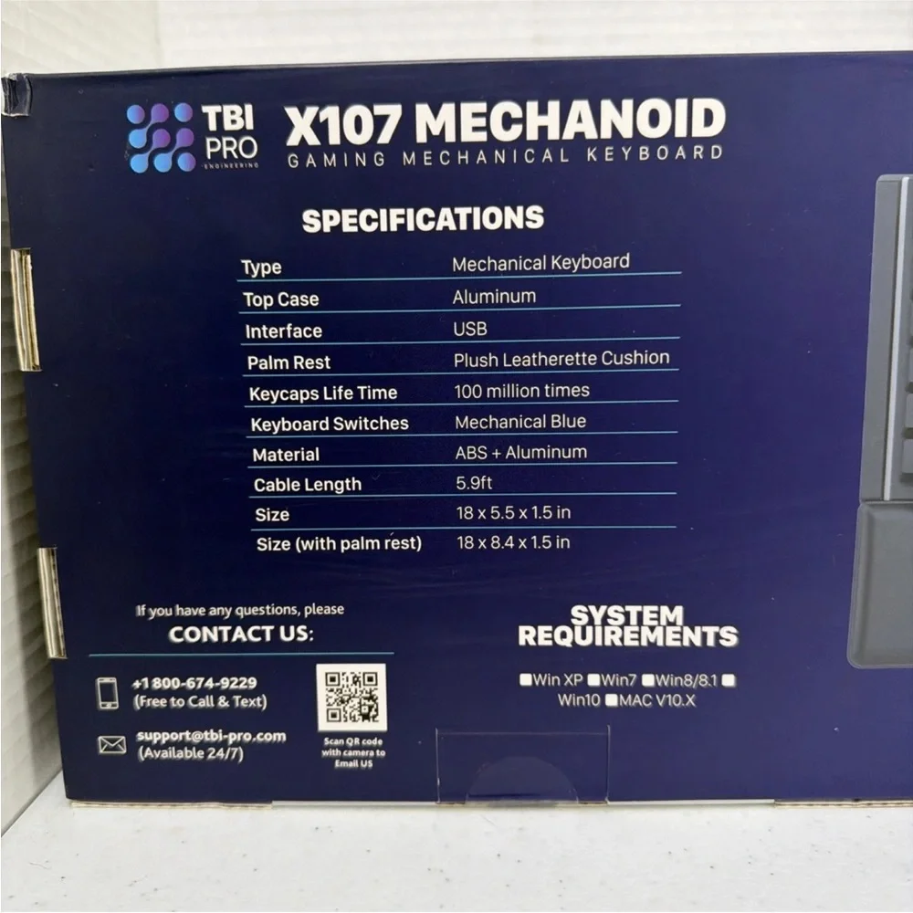 X107 Mechanoid Gaming Mechanical Keyboard - Black